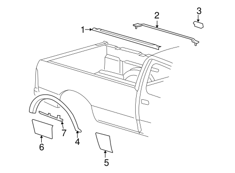 Mark LT EXTERIOR TRIM - PICK UP BOX