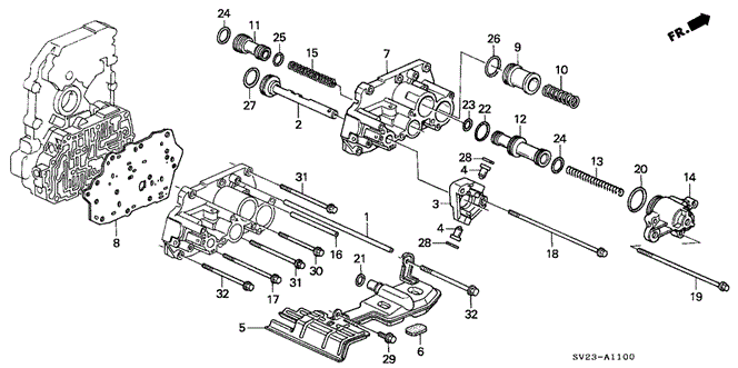 TRANSMISSION - AUTOMATIC/AT SERVO BODY for 1996 Honda ACCORD COUPE #1