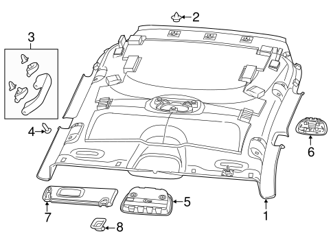 Cherokee INTERIOR TRIM - ROOF