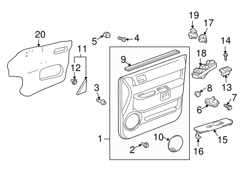 ELECTRICAL/FRONT DOOR for 2004 Scion xB #1
