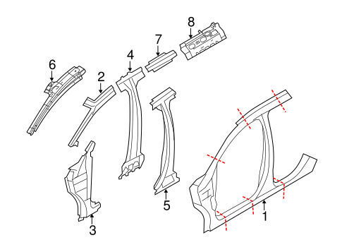 MKX CENTER PILLAR & ROCKER
