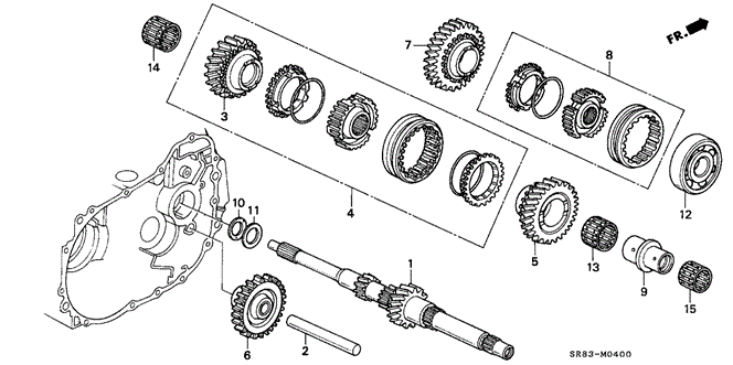Transmission - Manual/MT Mainshaft for 1993 Honda CIVIC COUPE #1