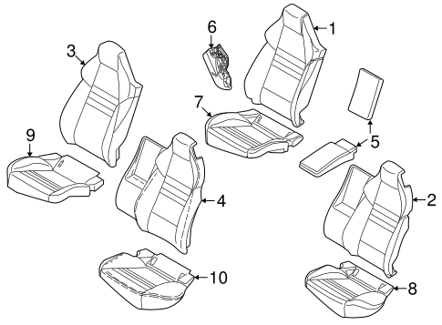 Panamera REAR SEAT COMPONENTS 2