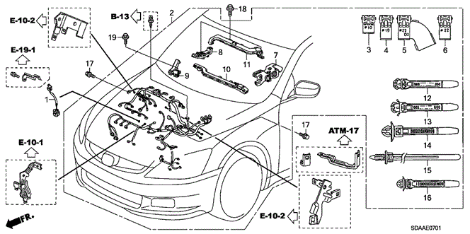 Engine/Engine Wire Harness (V6) for 2007 Honda ACCORD SEDAN #1