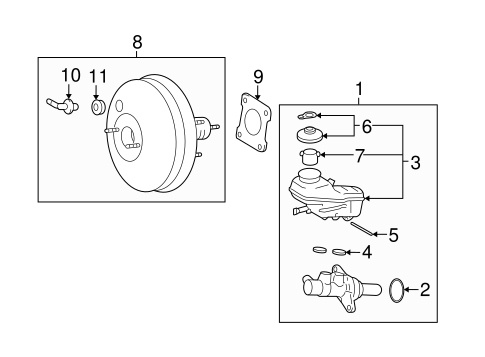 BODY/MASTER CYLINDER - COMPONENTS ON DASH PANEL for 2009 Toyota Matrix #1