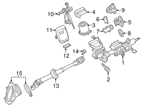 Steering/Steering Column Assembly for 2016 Toyota Highlander #1