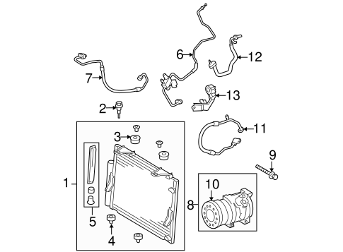 HVAC/CONDENSER, COMPRESSOR & LINES for 2013 Toyota Tundra #2