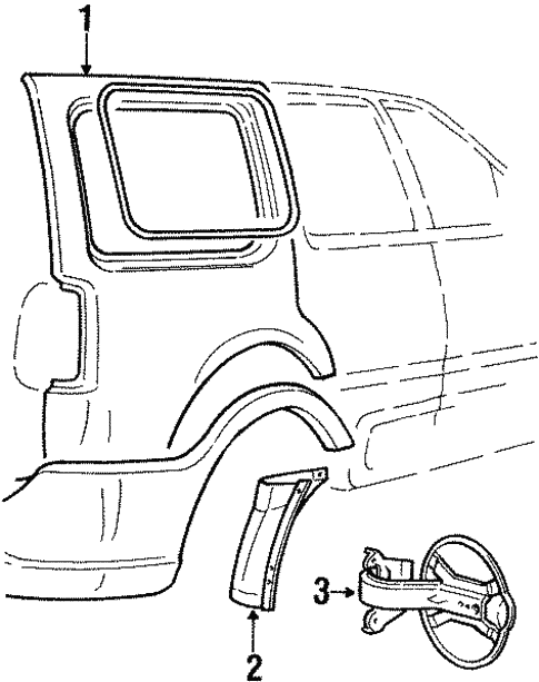 Quarter Panel & Components for 2001 Lincoln Navigator #0