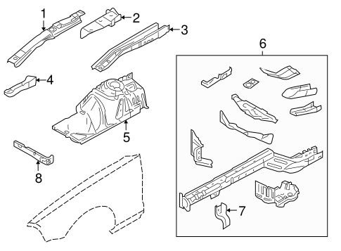 Mustang STRUCTURAL COMPONENTS & RAILS