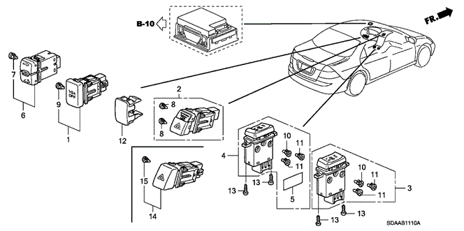 Electrical/Exhaust/Heater/Fuel/Switch for 2007 Honda ACCORD SEDAN #1