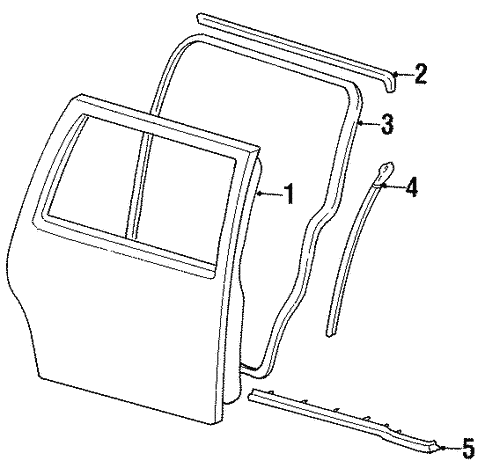 Door & Components for 2000 Ford Windstar #0