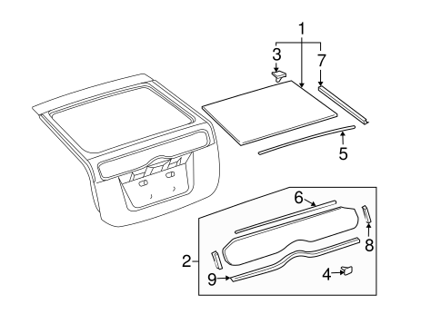 BODY/GLASS - LIFT GATE for 2009 Toyota Prius #1