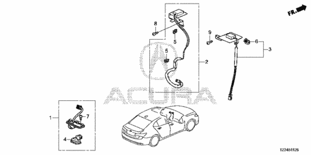 GPS Antenna - Rearview Camera for 2020 Acura TLX #0