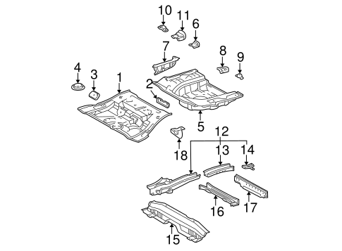 BODY/REAR FLOOR & RAILS for 2004 Toyota Avalon #1