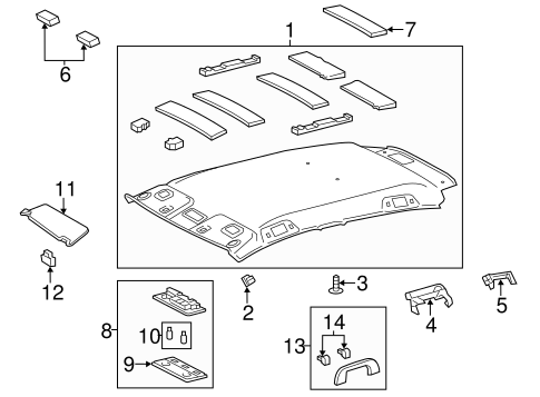 BODY/INTERIOR TRIM - ROOF for 2014 Toyota Yaris #1