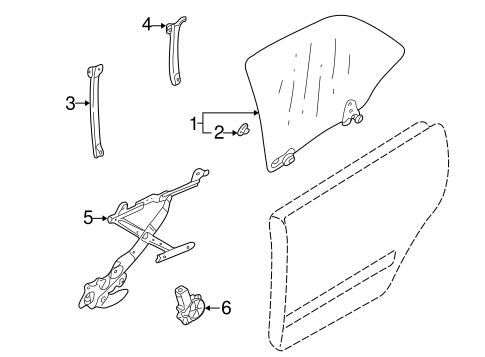 9-2X GLASS - REAR DOOR
