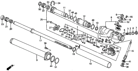 CHASSIS/P.S. GEAR BOX COMPONENTS for 1988 Honda CIVIC 5-DOOR #1
