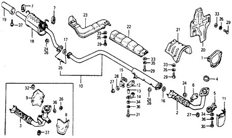 ELECTRICAL / EXHAUST / HEATER / FUEL/EXHAUST PIPE for 1978 Honda ACCORD HATCHBACK #1