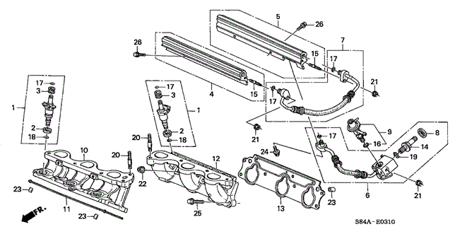 ENGINE/FUEL INJECTOR (V6) for 2002 Honda ACCORD SEDAN #1