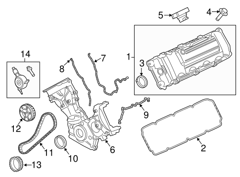 Engine/Valve & Timing Covers for 2012 Ford F-250 Super Duty #1