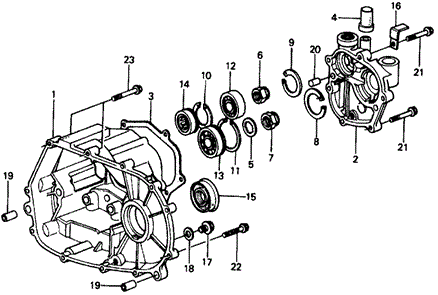 TRANSMISSION - MANUAL/4MT TRANSMISSION HOUSING for 1976 Honda CIVIC HATCHBACK #1