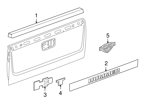 H3T EXTERIOR TRIM - PICK UP BOX