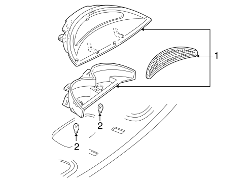 High Mounted Stop Lamp for 2004 Ford Taurus #1