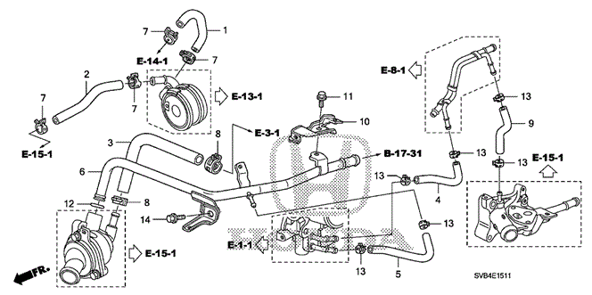 Engine/Water Hose (2.0L) for 2010 Honda CIVIC COUPE #1