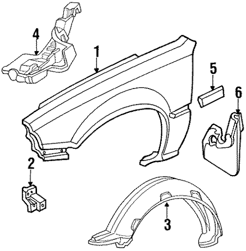Protector, L Front Fender Protector, L Front Fender