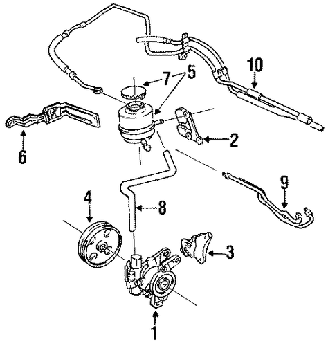 STEERING/PUMP & HOSES for 1996 Toyota Tercel #1