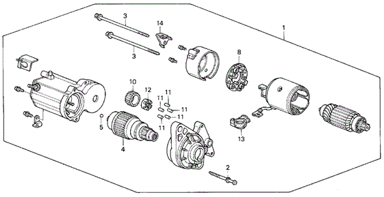 ENGINE/STARTER MOTOR (DENSO) (2) for 1993 Honda CIVIC SEDAN #1