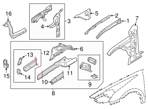 Cayenne STRUCTURAL COMPONENTS & RAILS