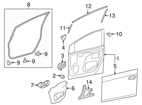 BODY/DOOR & COMPONENTS for 2012 Toyota Prius #1