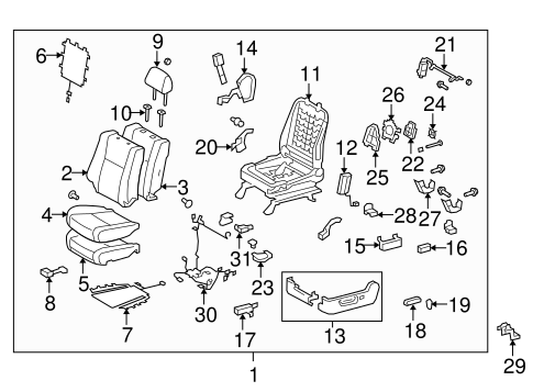 BODY/DRIVER SEAT COMPONENTS for 2013 Toyota Sequoia #1
