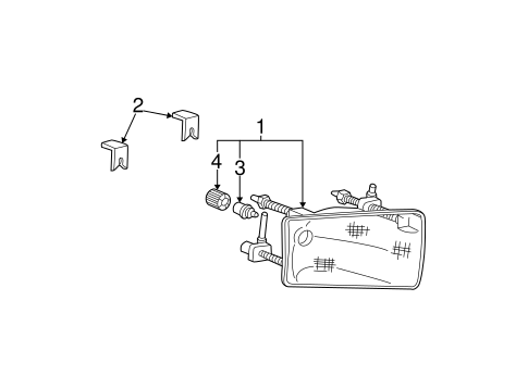 Electrical/Headlamp Components for 2000 Ford F-350 Super Duty #1