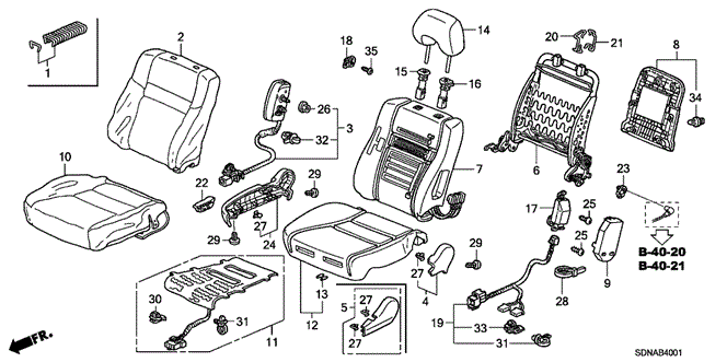 INTERIOR / BUMPER/FRONT SEAT (R.) for 2007 Honda ACCORD COUPE #1