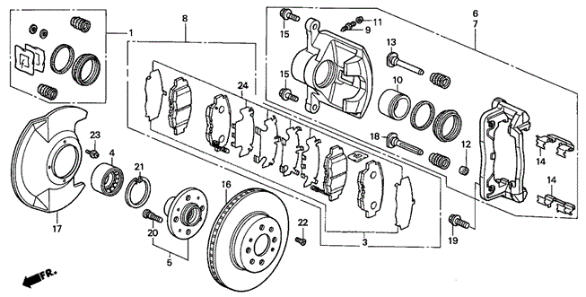 CHASSIS/FRONT BRAKE for 2001 Honda CIVIC SEDAN #1