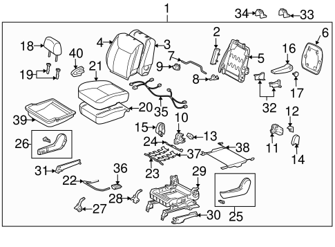 BODY/FRONT SEAT COMPONENTS for 2009 Toyota Sienna #2