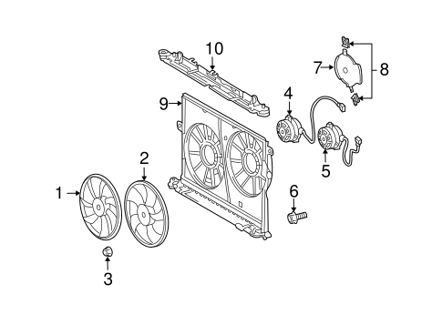 COOLING SYSTEM/COOLING FAN for 2011 Toyota Matrix #1