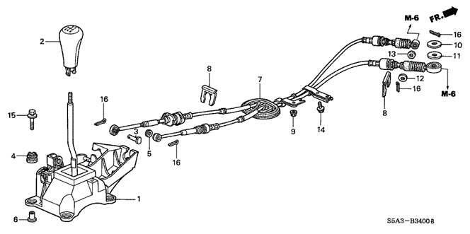 CHASSIS/SHIFT LEVER for 2003 Honda CIVIC SEDAN #1