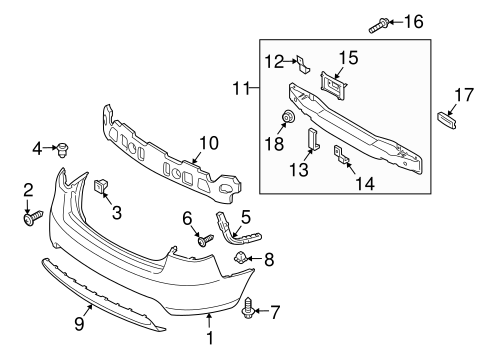 Body/Bumper & Components - Rear for 2010 Kia Forte #1