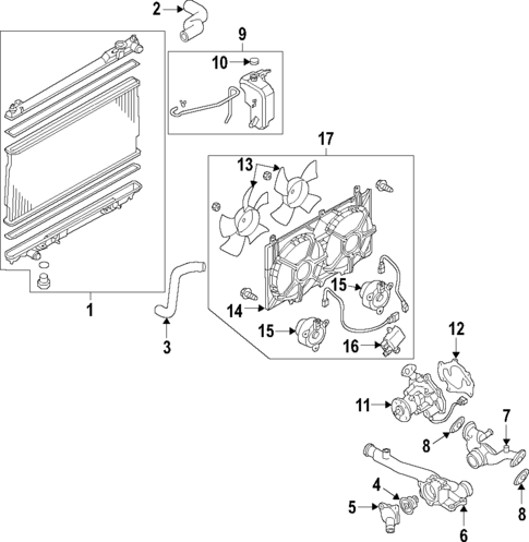 Cooling System for 2008 Infiniti M45 #0