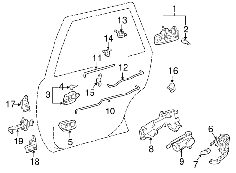 BODY/REAR DOOR for 2000 Toyota Camry #2