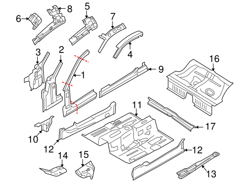 Body/Floor for 2014 Ford Mustang #1