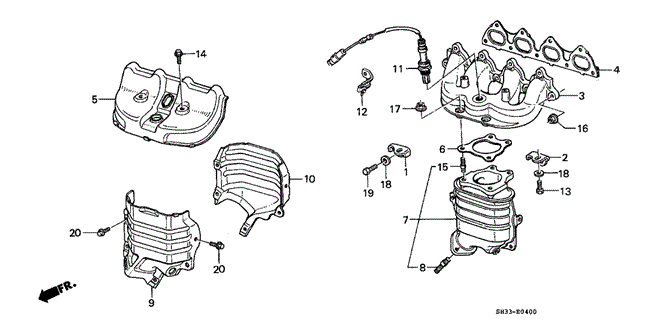 ENGINE/EXHAUST MANIFOLD (1) for 1989 Honda CIVIC HATCHBACK #1