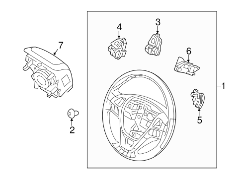 Steering/Steering Wheel & Trim for 2017 Ford Taurus #1
