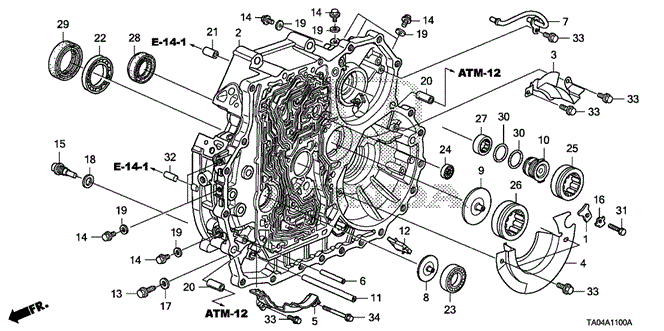Transmission - Automatic/AT Torque Converter Case (V6) for 2010 Honda ACCORD SEDAN #1