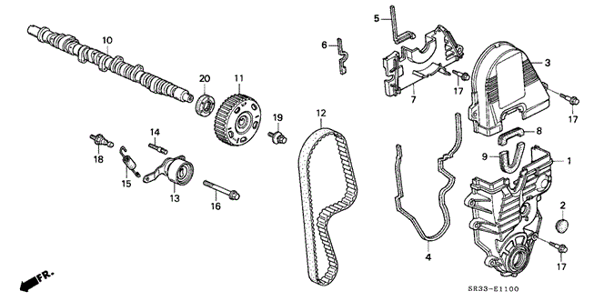Engine/Camshaft - Timing Belt for 1992 Honda CIVIC HATCHBACK #1