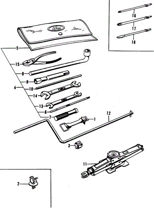 INTERIOR / BUMPER/TOOLS for 1975 Honda CIVIC 1200 HATCHBACK #1