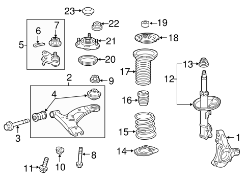 FRONT SUSPENSION/SUSPENSION COMPONENTS for 2013 Toyota Prius #2